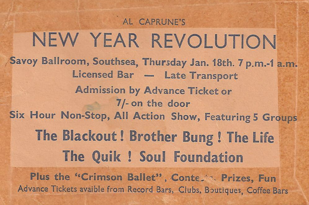 savoy ticket jan 1969