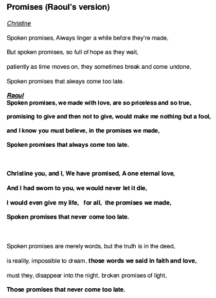 Spoken promises