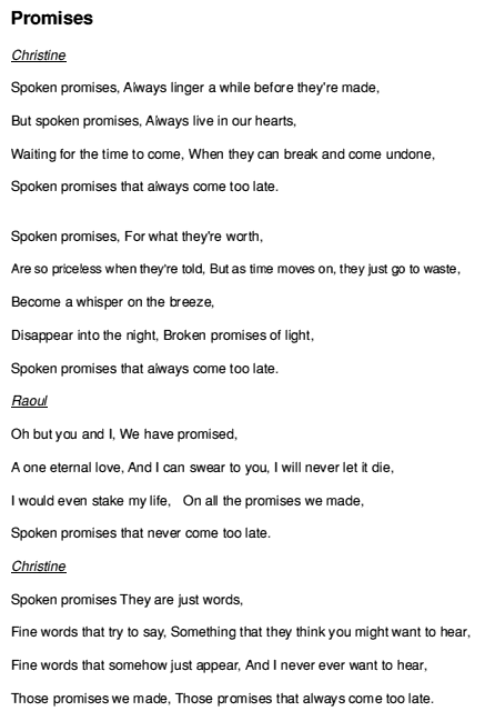 Spoken promises